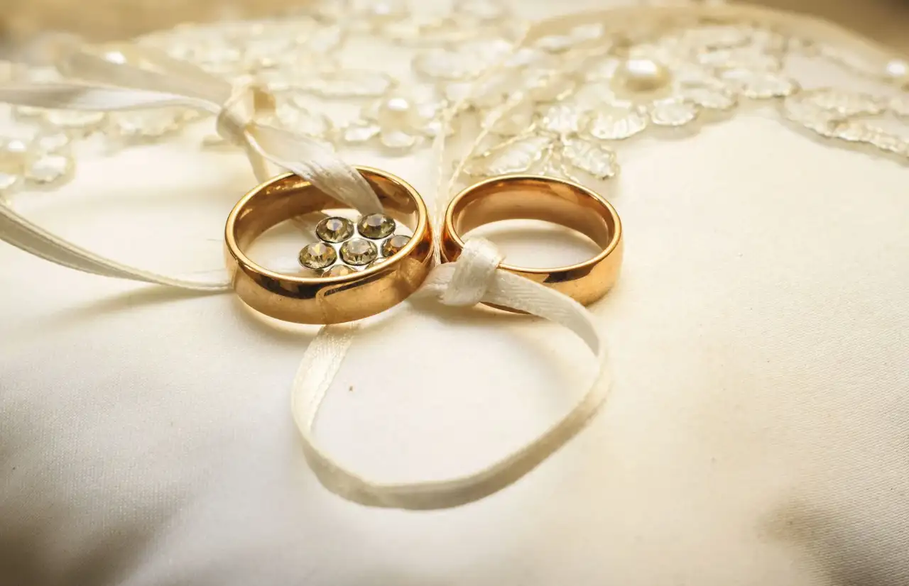 two wedding rings