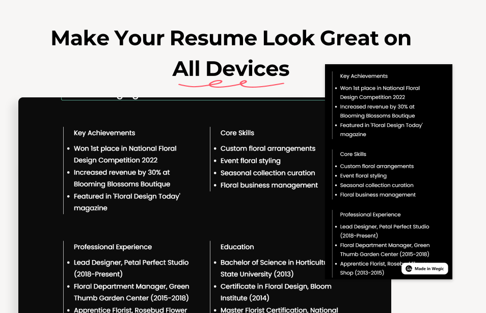 ai resume website builder