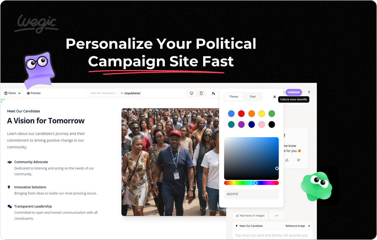 political campaign website builder