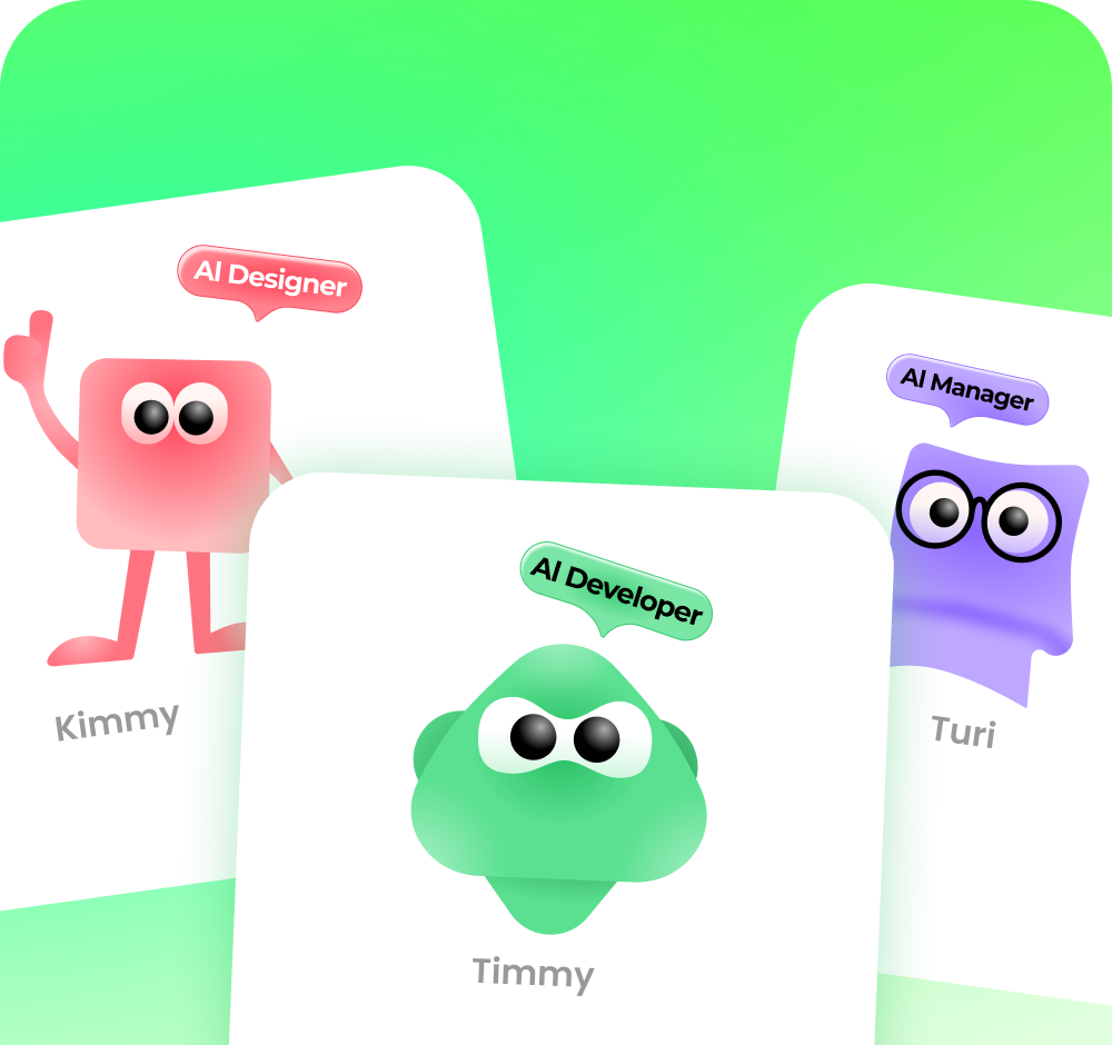 three website building AI assistants kimmy timmy turi from Wegic AI