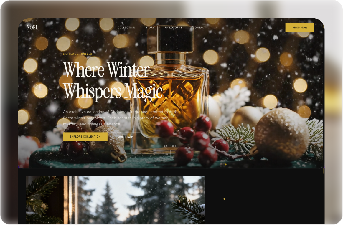 use case of ai generated fregrance selling website from Wegic AI