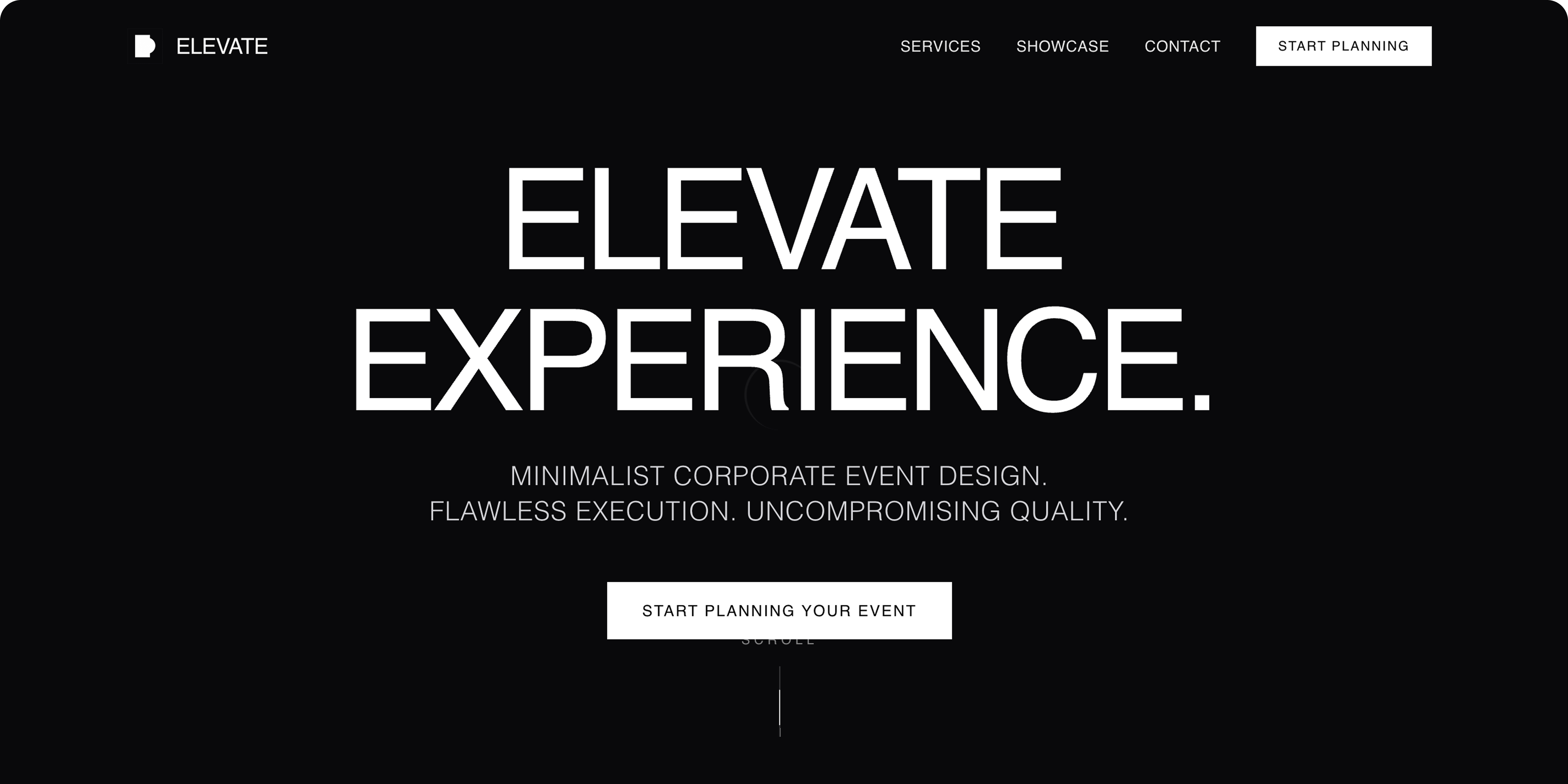 screenshot del sito web di servizi aziendali nero con funzionalità cloud generata nel builder di siti web Wegic AI